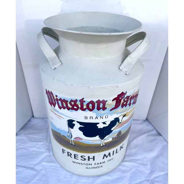 Late 20th Century Vintage American Hand Painted Cow Milk Jug For Sale - Image 5 of 12