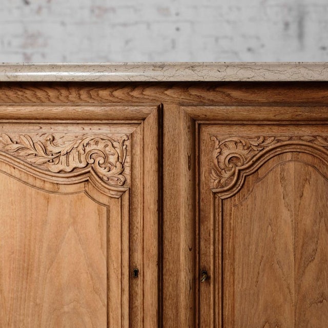 Wood 1940s French Oak Sideboard With Marble Top by Christian Krass For Sale - Image 7 of 12
