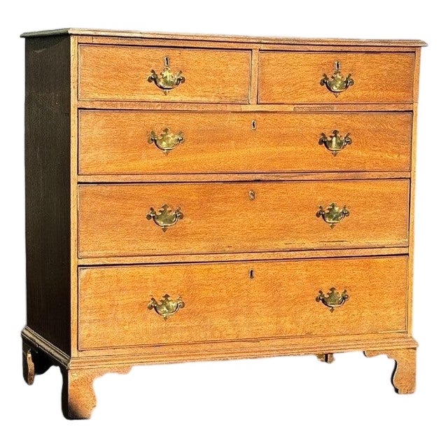 Georgian Light Oak Chest of Drawers For Sale