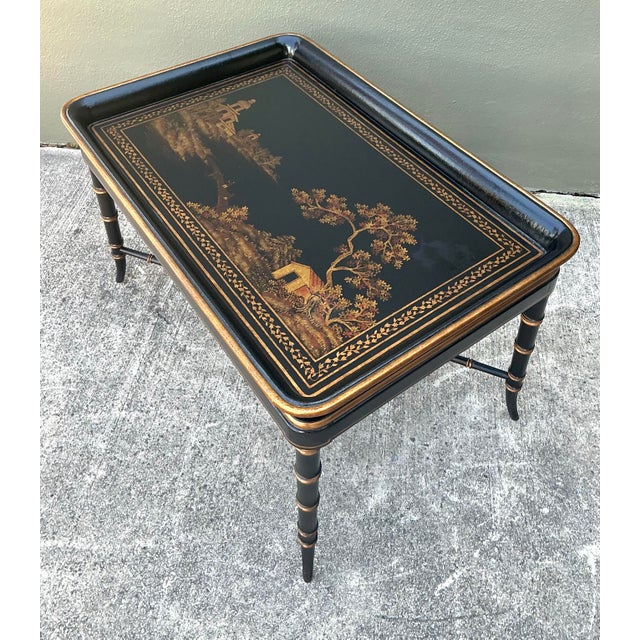 Vintage Chinoiserie Tray Coffee Table For Sale In West Palm - Image 6 of 12