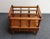 Victorian Vintage Victorian Figured Walnut Canterbury Magazine Rack on Casters With Drawer For Sale - Image 3 of 18
