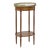 French Louis XVI Style Marble Top Mahogany Side Table With Brass Gallery, C. 1920s For Sale
