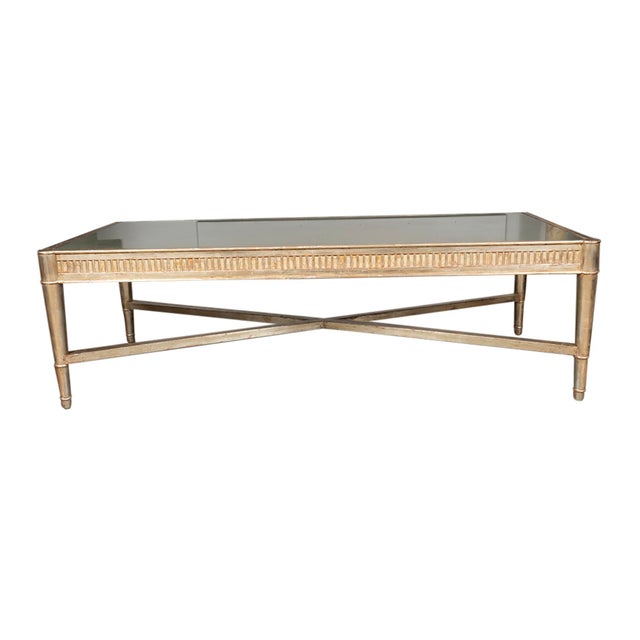 Silver Mid Century Silver Leaf Coffee Table For Sale - Image 8 of 10