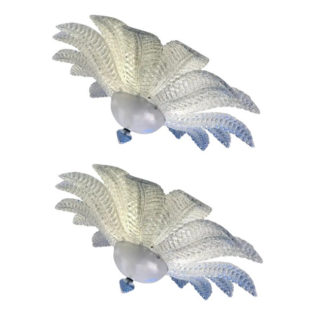 Sputnik Flush Mounts in Murano Glass by Simoeng, Set of 2 For Sale