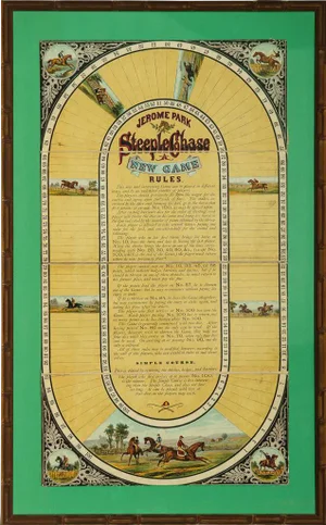 "Jerome Park Steeplechase Board Game"