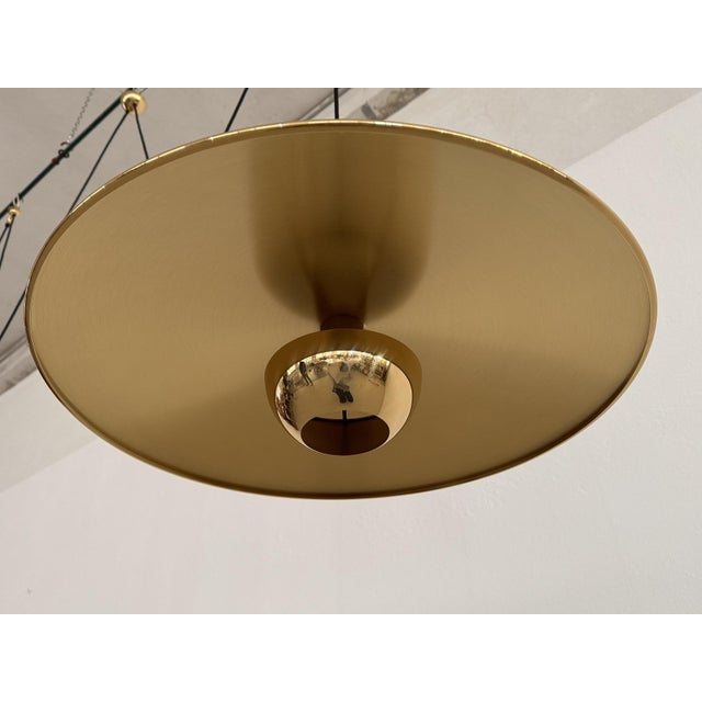 Gold Florian Schulz Double Onos 55 Pendant Lights with Adjustable Counter Weights in Full Brass, 2000s For Sale - Image 8 of 18