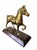 Vintage Solid Brass Prancing Horse Sculpture on Wood Pedestal Base – Mid-Century Modern Equestrian Decor For Sale - Image 6 of 6