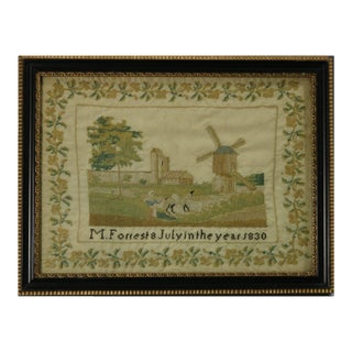 Antique Sampler, 1830, by M. Forrest For Sale