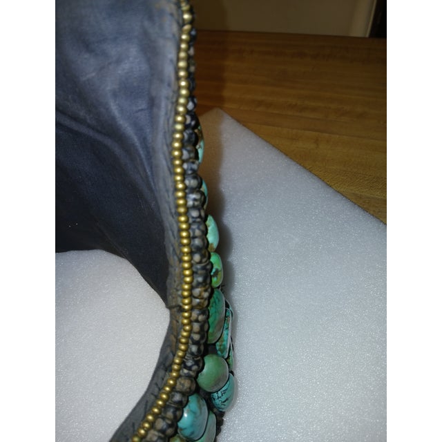 Vintage Turquoise Tibetan Headdress For Sale - Image 11 of 12