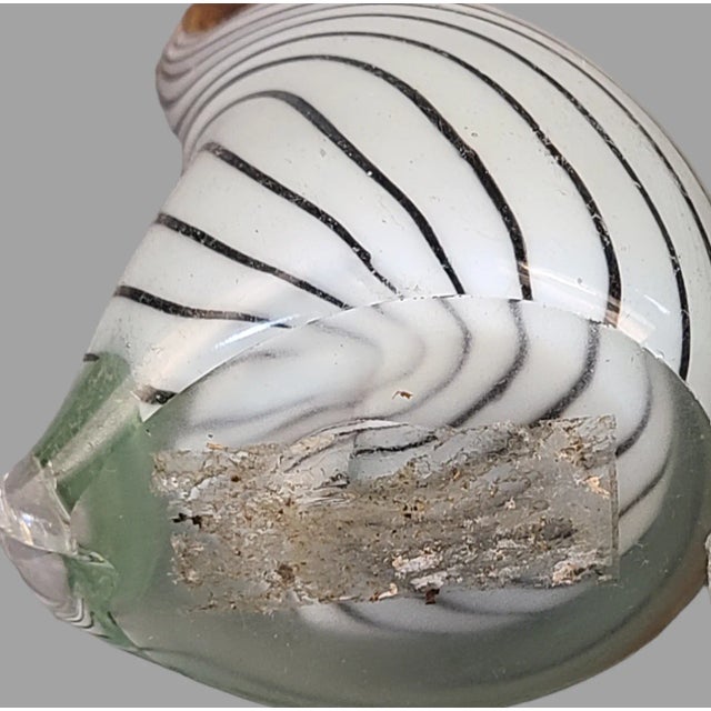 Vintage Pair of Att. Murano Art Glass Coastal Birds Pelicans For Sale - Image 10 of 12