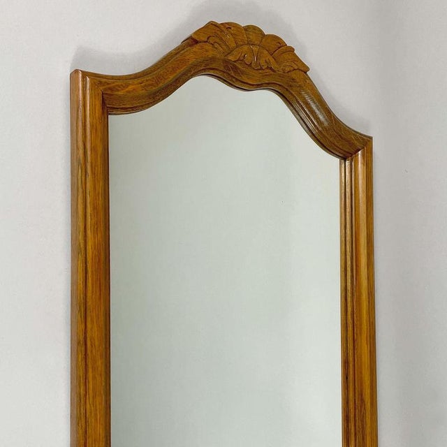 1930s Art Deco Oak Wall Mirror, Germany, 1930s For Sale - Image 5 of 12