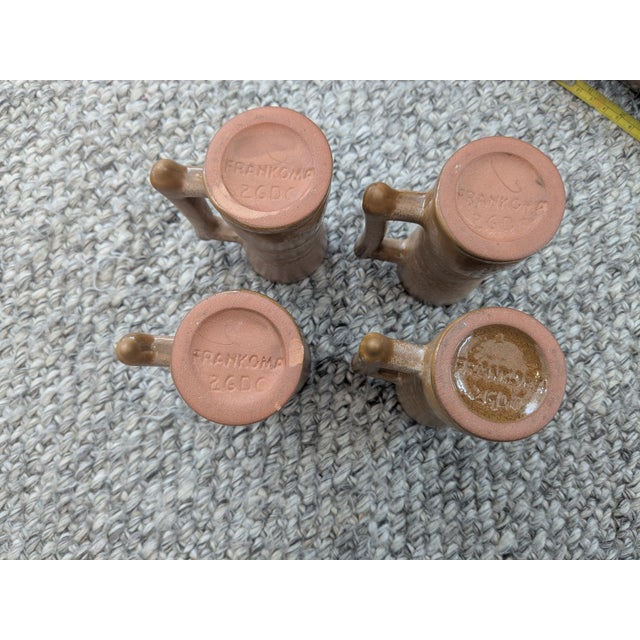 1960s Vintage Mid Century Modern Frankoma Pottery Demitasse Espresso Mugs Cups + Serving Platter - 5 pcs For Sale - Image 5 of 9