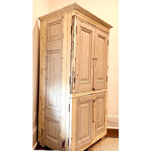 Bring historic Louisiana charm into your home with this exceptional four-door cabinet, masterfully crafted from authentic...