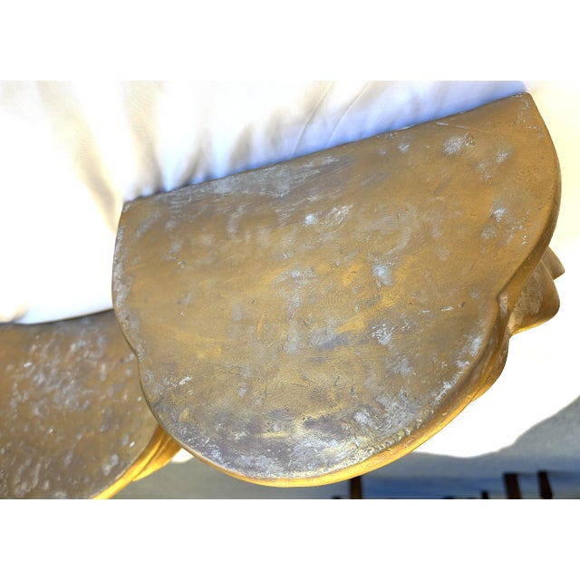 Mid Century Italian Plaster Shell Form Wall Brackets- A Pair For Sale - Image 11 of 17