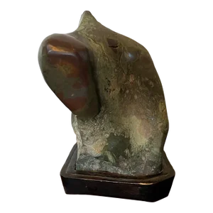 19th Century Antique Chinese Scholar's Rock or Natural Stone Specimen Mounted on a Conforming Carved Wood Stand
