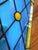 Vintage Geometric Leaded Stained Glass Panel With Opalescent Art Glass For Sale - Image 4 of 8