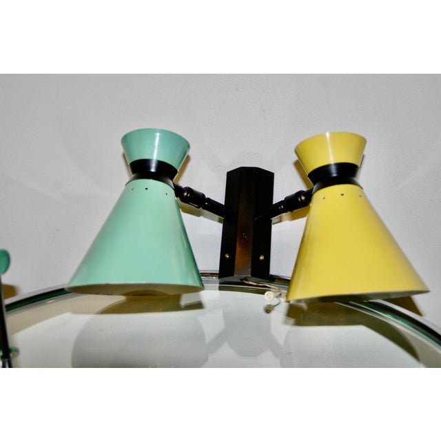 1950s Articulated Double Diabolo Wall Light by Robert Mathieu, France, 1950 For Sale - Image 5 of 9