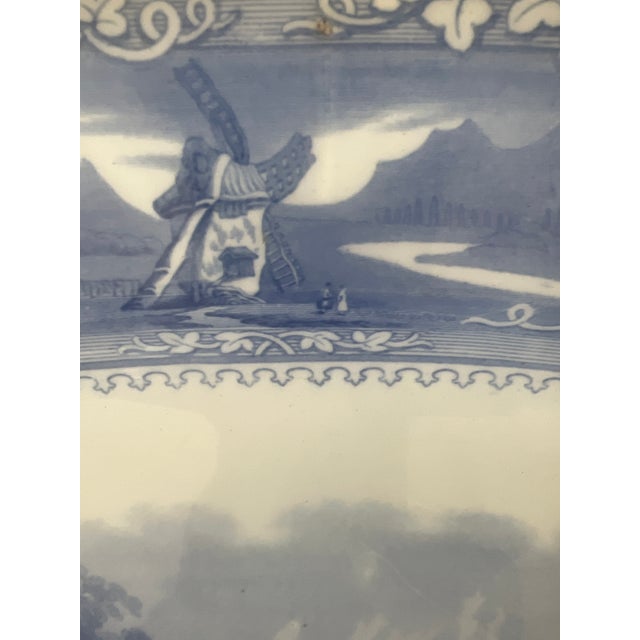 Ceramic Early 20th Century Blue and White English Ironstone Serving Platter For Sale - Image 7 of 12