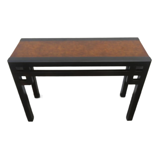 Hollywood Regency Two Tone Small Narrow Console Entry Table 5811 For Sale