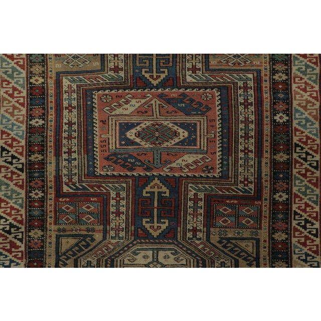Late 19th Century Antique Caucasian Rug With Shield Medallions & Guard Borders - Rug & Kilim For Sale - Image 5 of 9
