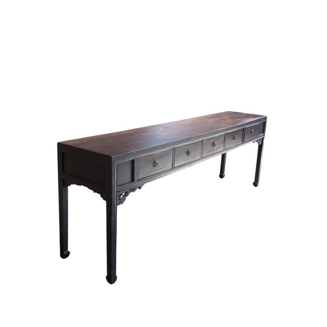 19th Century 104" Long 5 Drawer Console Table For Sale - Image 4 of 11
