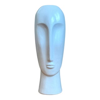 Vintage Abstract Ceramic Bust Sculpture For Sale