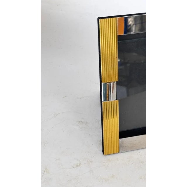 Metal French Gilded Aluminum and Metal Picture Frame, 1970s For Sale - Image 7 of 10