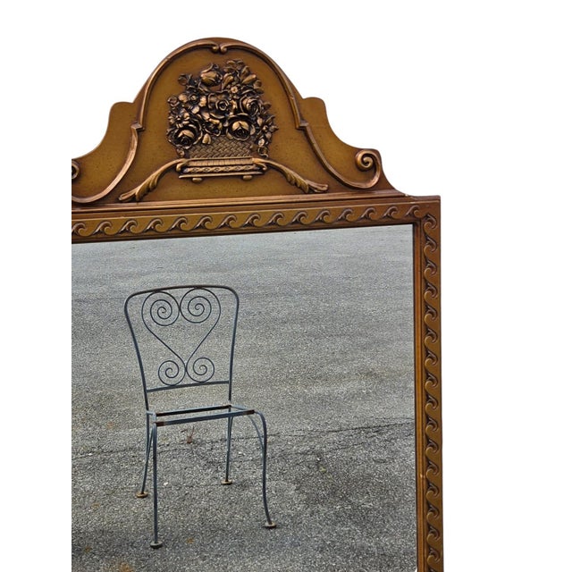 19th Century Hollywood Decorative Italian Gilded Hallway Mirror. For Sale - Image 14 of 14