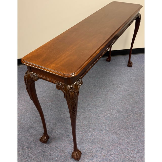 Wood Vintage Councill Craftsman Georgian Console Sofa Table For Sale - Image 7 of 12