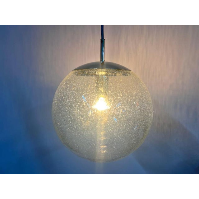 Glass and Chrome Globe Lamp from Hustadt Leuchten For Sale - Image 8 of 11