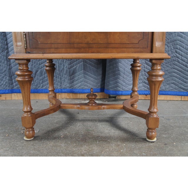 Antique Late Victorian Walnut Burl Music Console Phonograph Cabinet Record Stand For Sale - Image 14 of 14