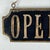 Small Vintage "Open" Double Sided Wood Sign With Scalloped Edges & Raised Letters For Sale - Image 9 of 9