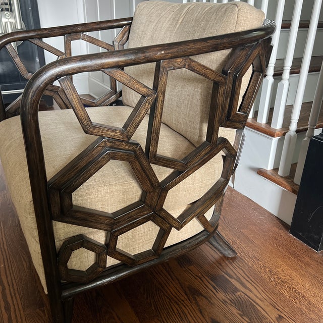 Bring high-end designer style to your space with this striking Palecek Warren Lounge Chair. Renowned for its statement-...