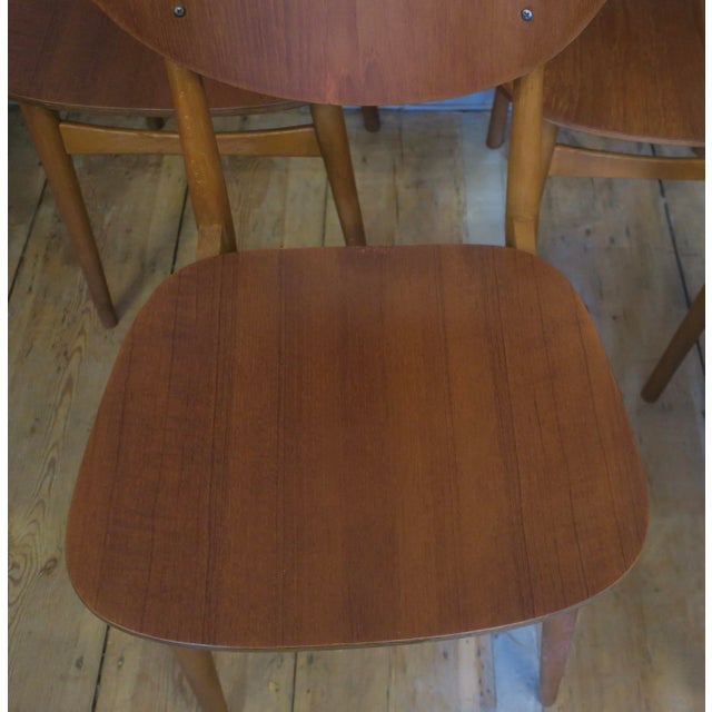 Mid-Century Modern Teak Butterfly Dining Chairs attributed to G-Plan, 1960s, Set of 4 For Sale - Image 3 of 10