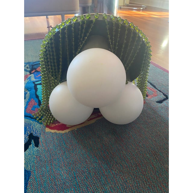 1970s Vintage Beaded Light Fixture Chandelier For Sale In Chicago - Image 6 of 9