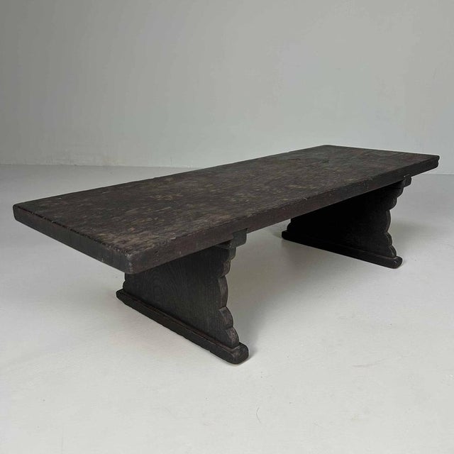 Mid-Century Modern Taishō Period Japanese Shosai-Ki Writing Desk, 書斎机, 1920s For Sale - Image 3 of 14