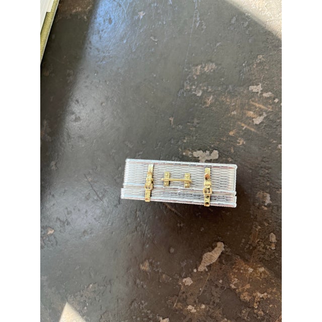 Silver 1990s Sterling Silver Miniature Picnic Hamper Pillbox For Sale - Image 8 of 11