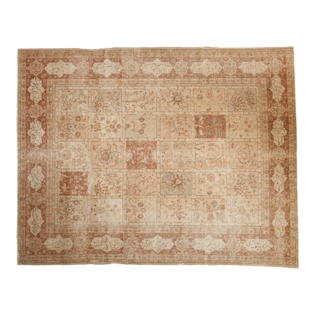 Vintage Distressed Tabriz Carpet - 8'3" x 10'7" For Sale