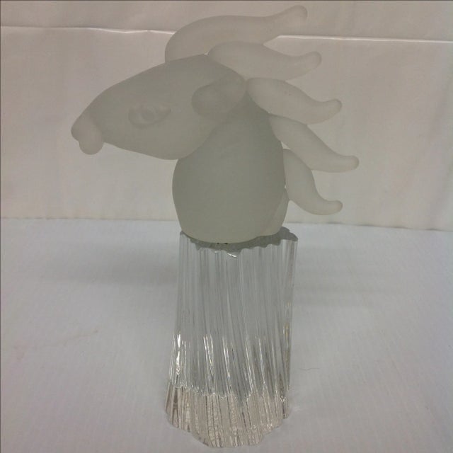 Seguso Seguso Horse Sculpture on Glass Base For Sale - Image 4 of 6