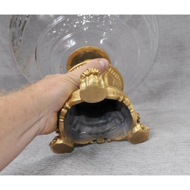 French Empire Ormolu Cut Glass Bowl For Sale - Image 4 of 8