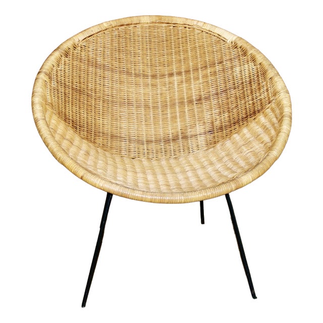 Wicker Armchair by Paul McCob, USA, 1950s For Sale