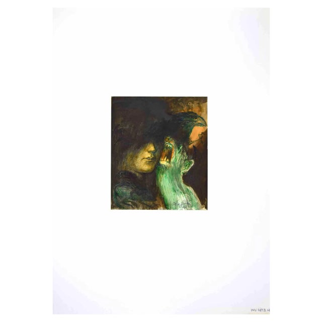 Leo Guida, Surreal Composition, Original Ink Drawing, 1972 For Sale