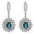 4.52ctt Oval Emerald & Diamond Drop Necklace 18-Karat White Gold, Pair For Sale