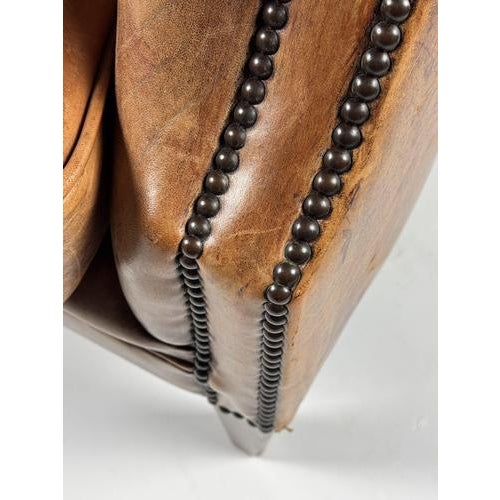 Club Chairs in Sheepskin Leather, Set of 2 For Sale - Image 4 of 9