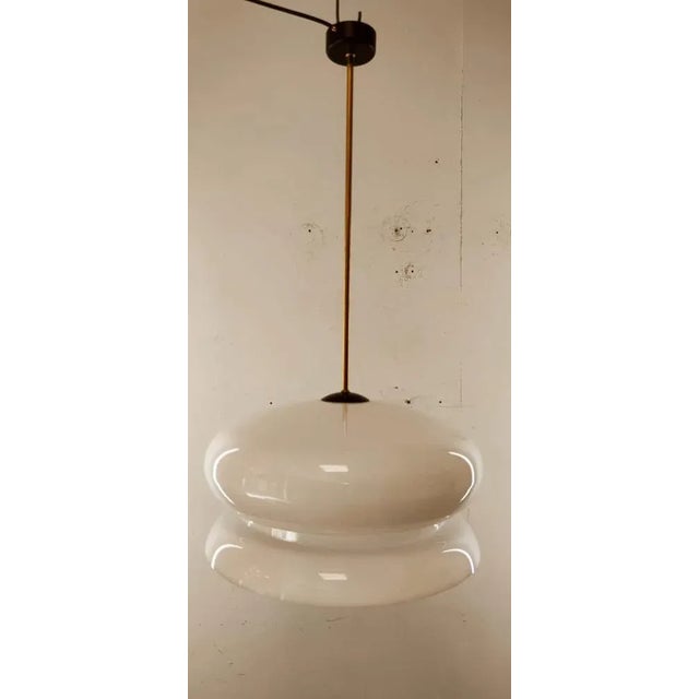 Black Vintage Polycarbonate Pendant, 1960s For Sale - Image 8 of 10