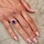 Natural Sapphire Diamond Ring 14k W Gold 3.18 TCW Certified, , Size 7 For Sale - Image 14 of 18