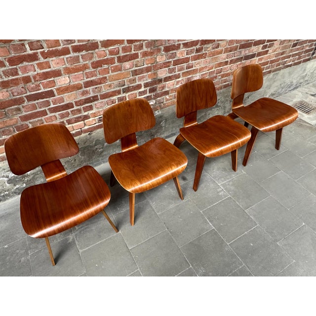 DCW Dining Chairs in Walnut attributed to Charles & Ray Eames for Herman Miller, 1950s, Set of 4 For Sale - Image 12 of 18