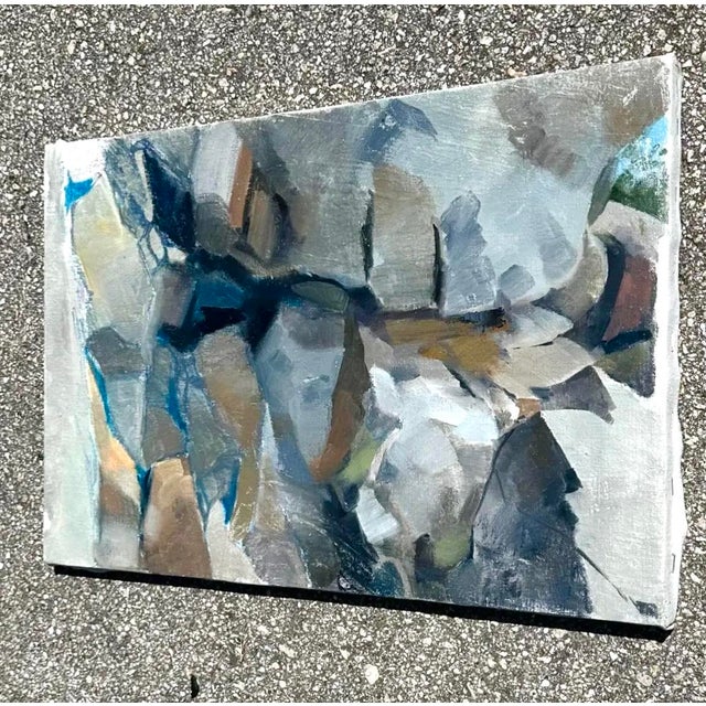 Transform your space with this Vintage Boho Abstract Original Oil Painting on Canvas. Its vibrant colors and abstract...