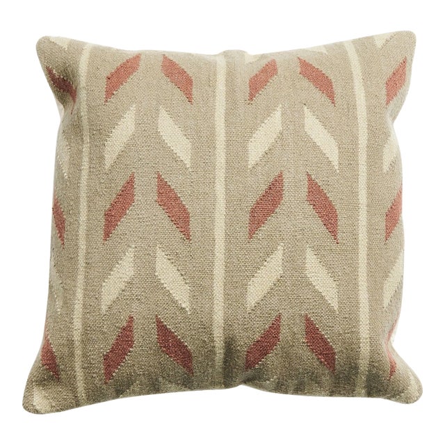 Ero Multi Color Handloom Jute Cotton Blend Large Pillow Cover Only For Sale