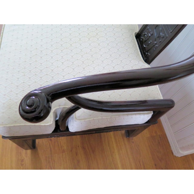 1950s James Mont 1950s Mid-Century Cherry Wood Settee/Bench. For Sale - Image 5 of 10